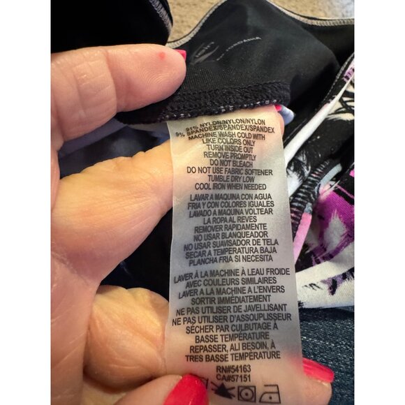 Calvin Klein Womens Medium Tropical Print Pull-On Active Shorts Nylon/Spandex - Picture 4 of 8